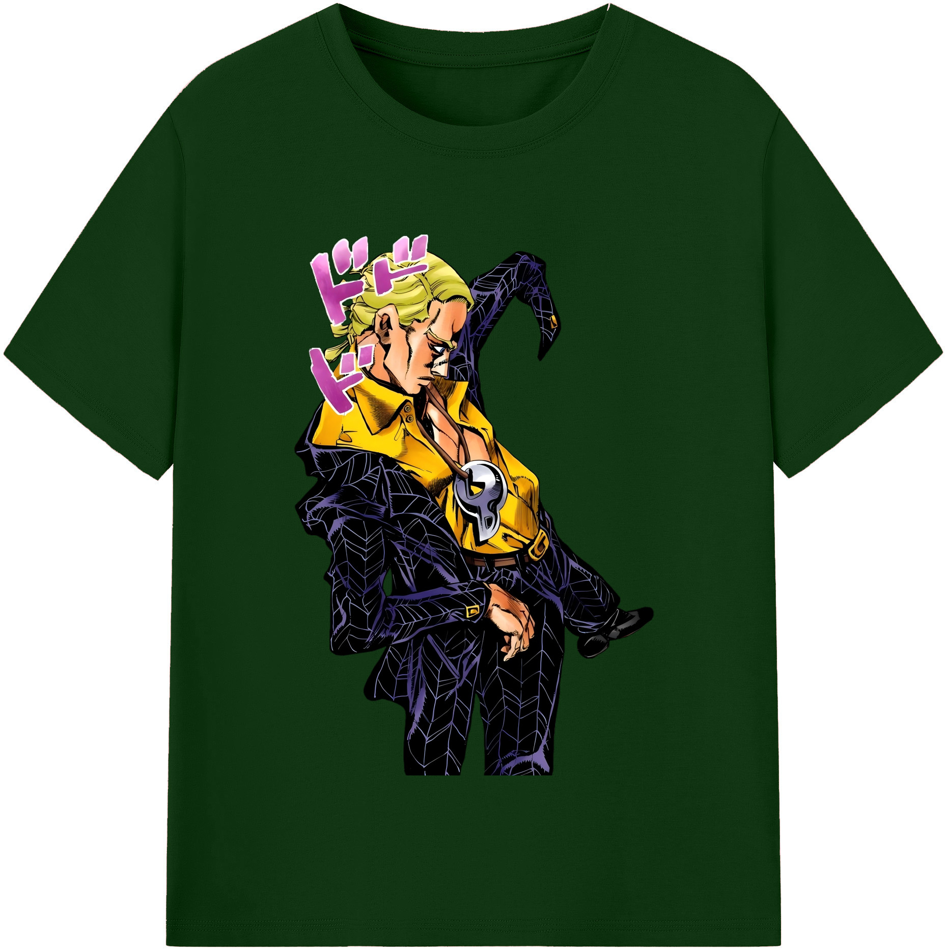 （画像用） ジョジョの奇妙な冒険 プロシュート JoJo's Bizarre Adventure Prosciutto 綿100％半袖Tシャツ（フロントプリント）